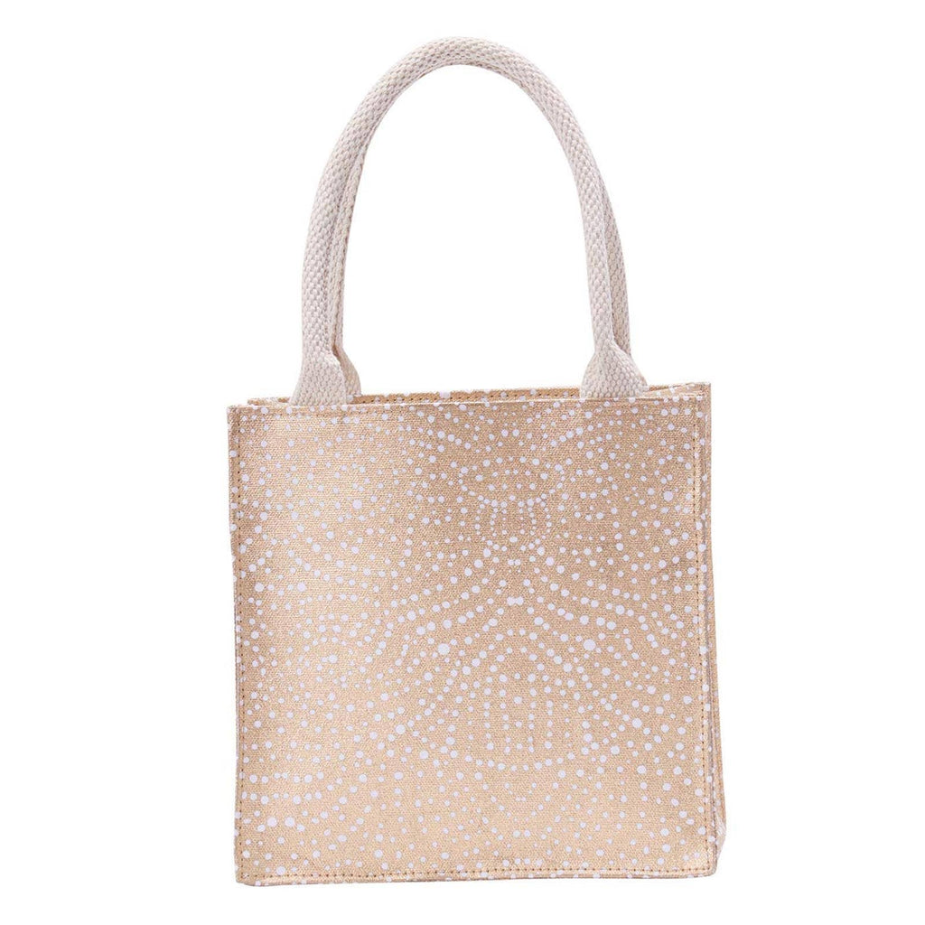 Filigree Gold Reusable Gift Bag Tote