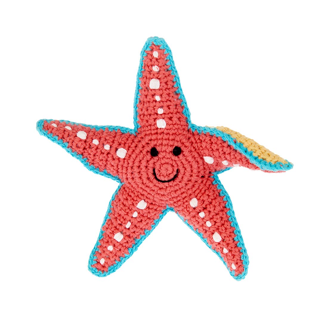 Organic Cotton Starfish Rattle