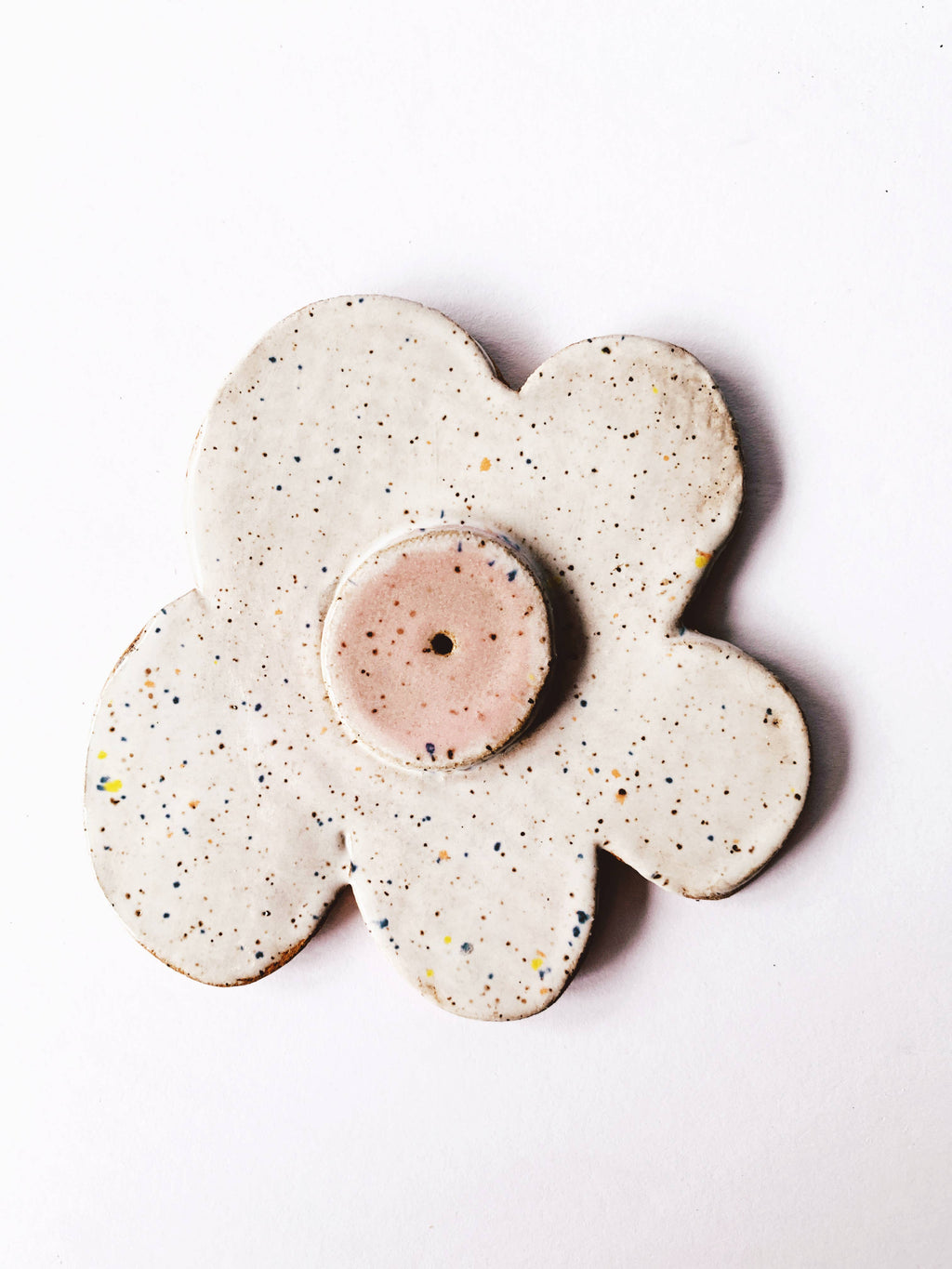 Daisy Incense Holder in White