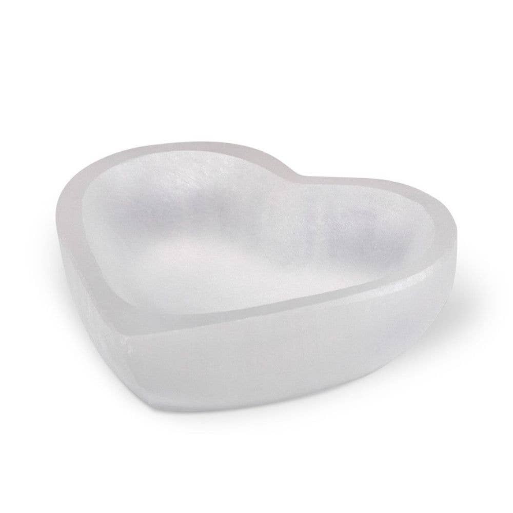 Selenite Heart Dish