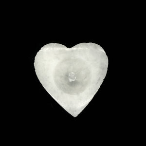 Selenite Heart Candle Holder