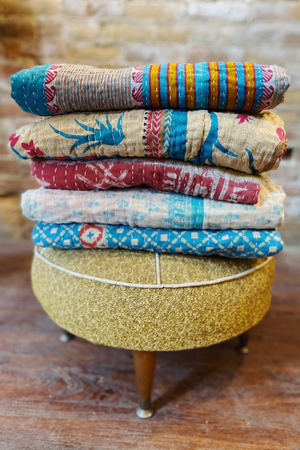 Kantha Throw Blanket / Quilt