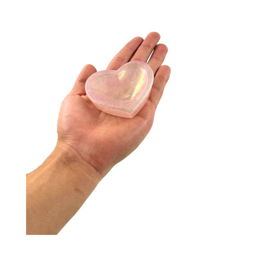 Aura Rose Quartz Heart Dish