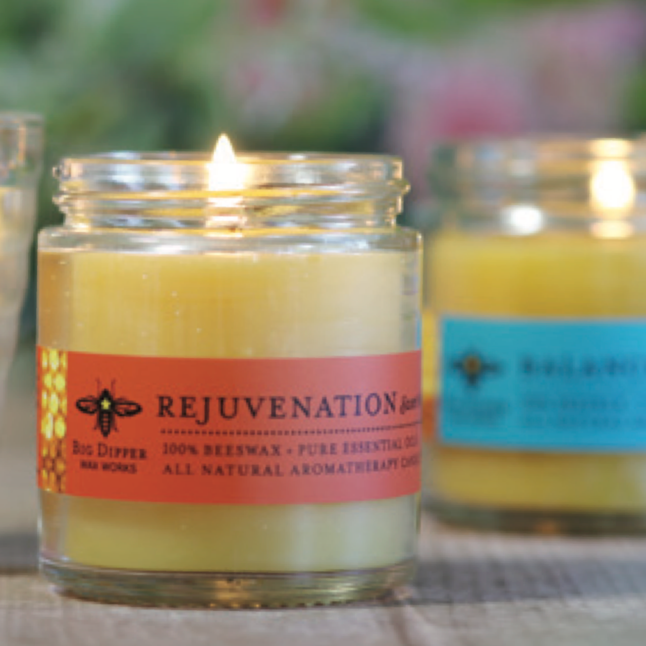 Beeswax Aromatherapy Candle ~ Love (Geranium + Ylang Ylang)