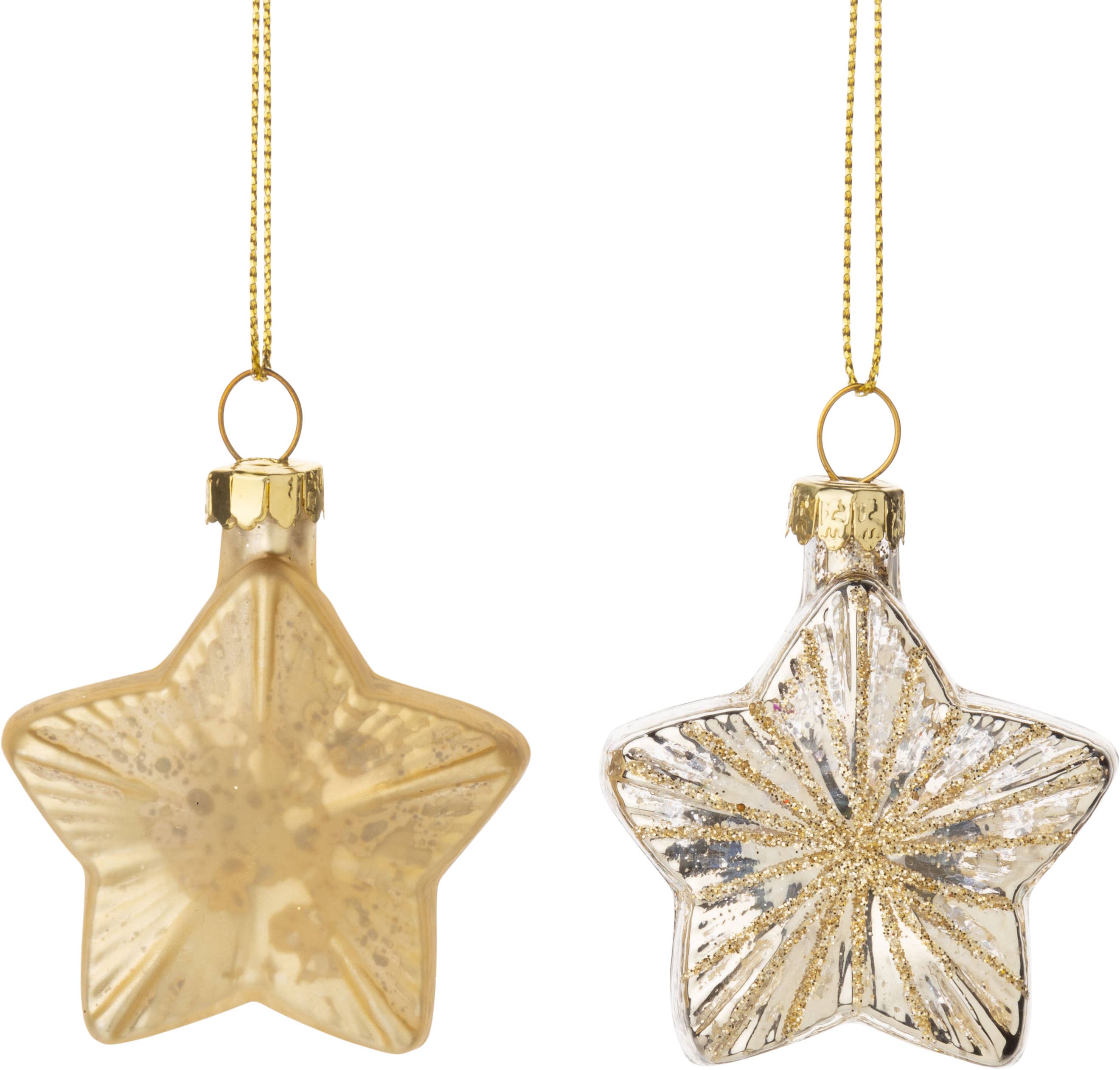 Mini Glass Star Ornaments