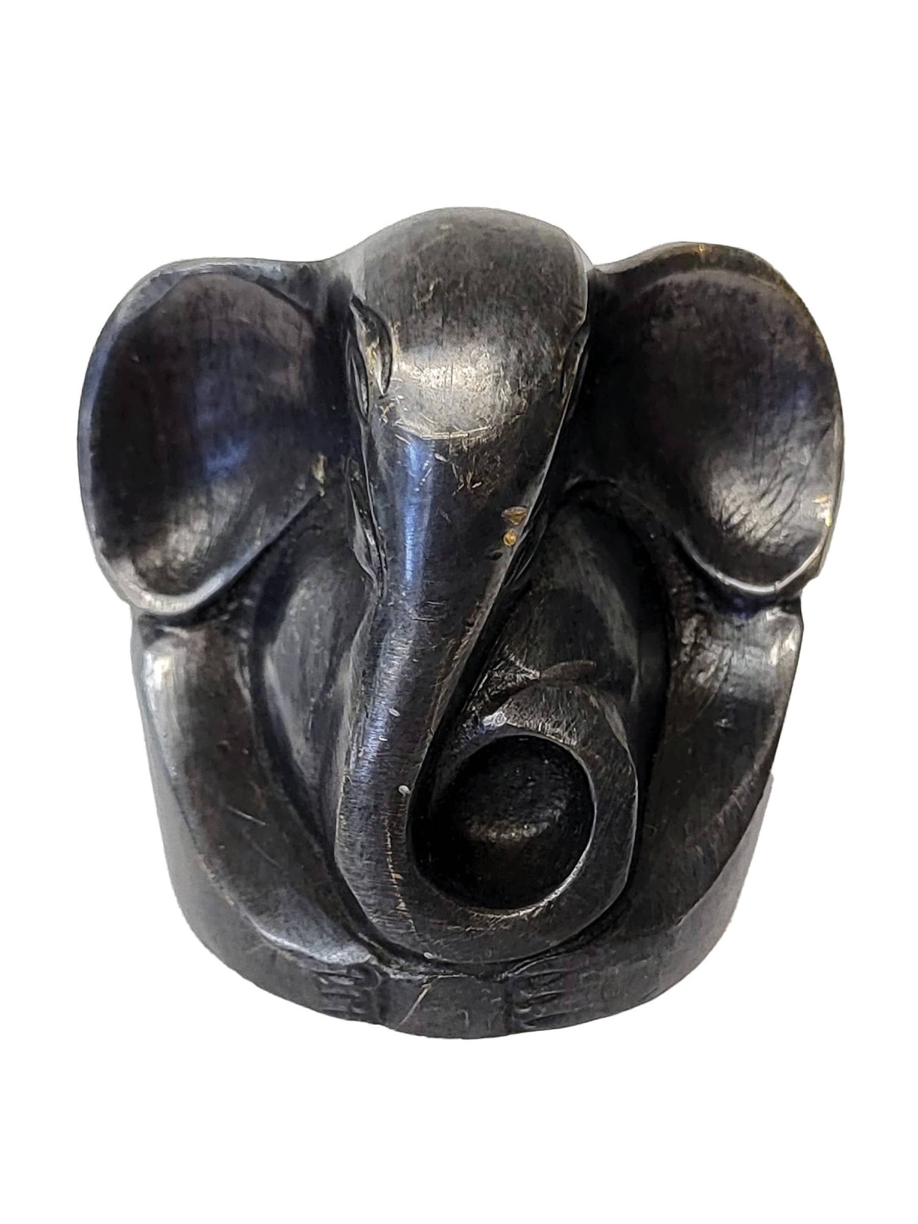 Brass Ganesha ~ 2" x 2"