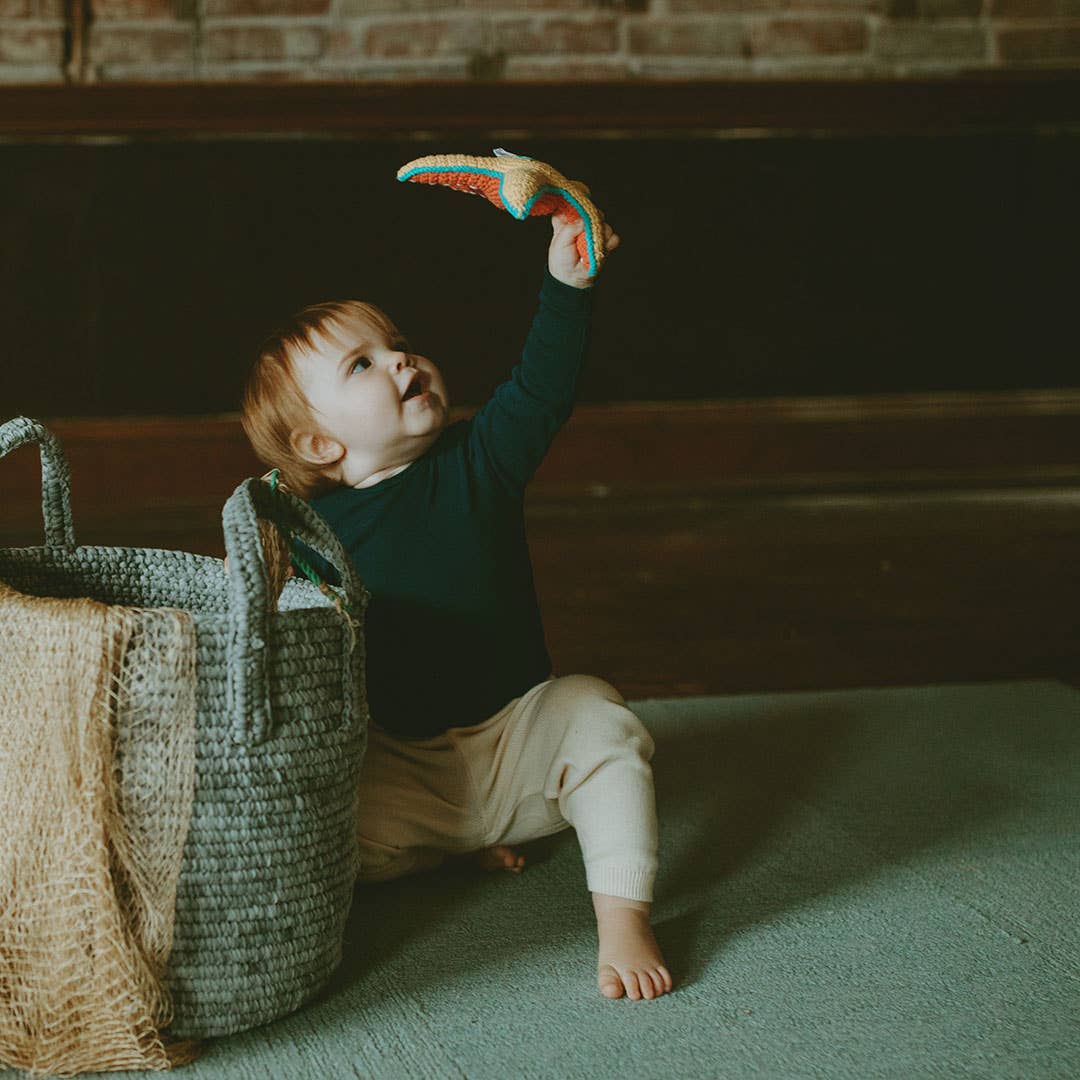 Organic Cotton Starfish Rattle