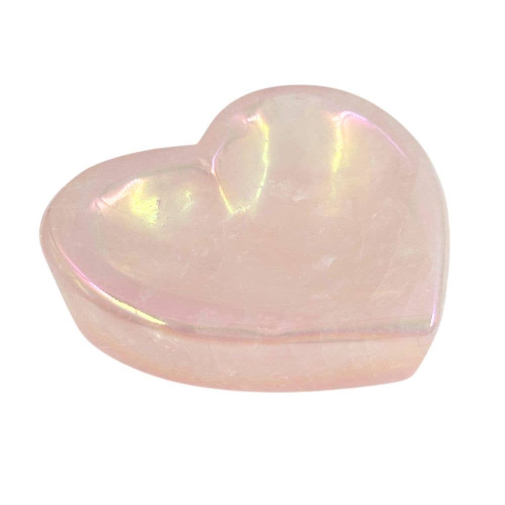 Aura Rose Quartz Heart Dish