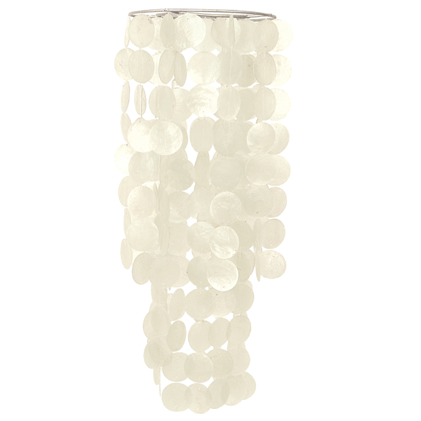 Capiz Chime Chandelier | White
