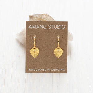 Heart with Eye Earrings