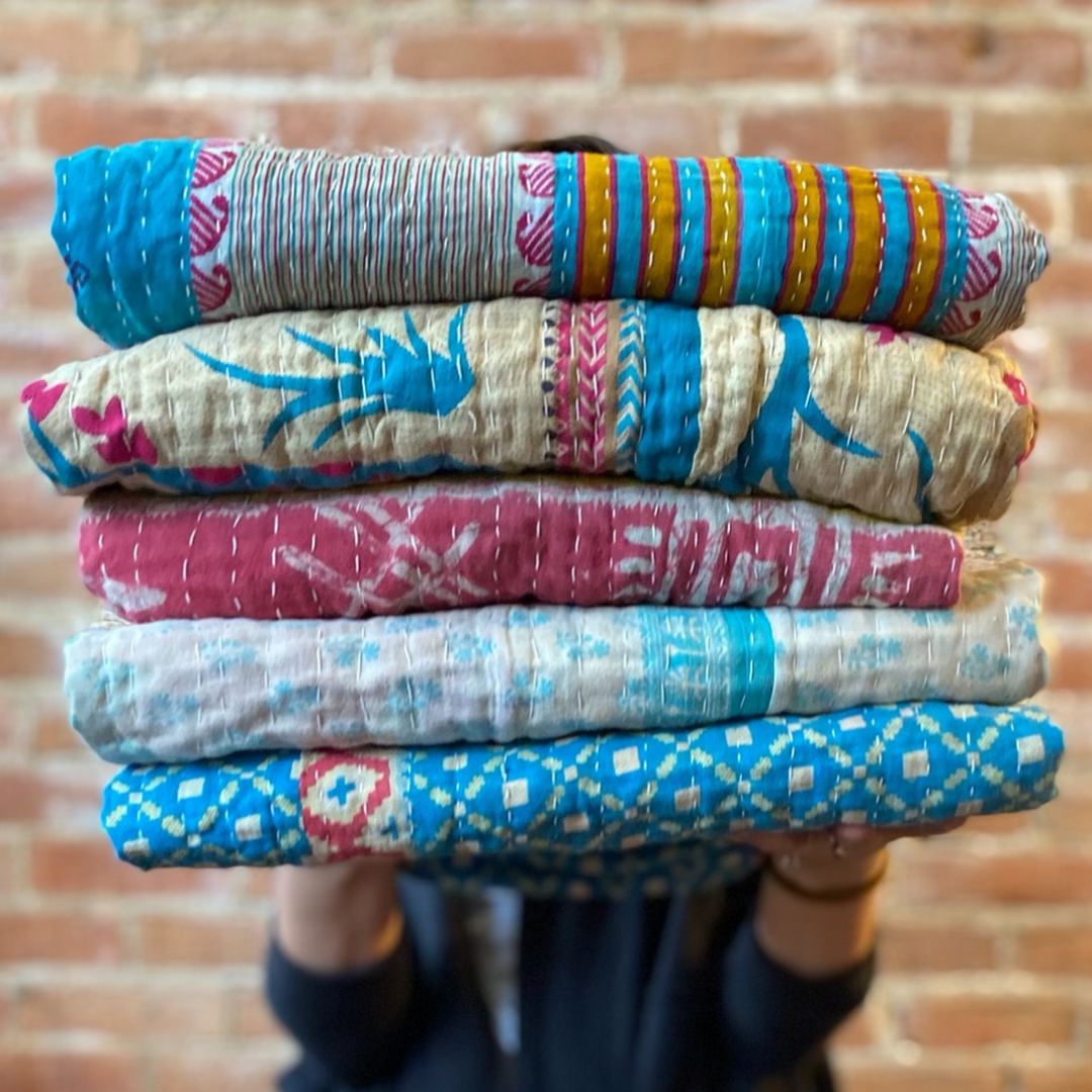 Kantha Throw Blanket / Quilt