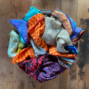 Upcycled Silk Bandana / Scarf