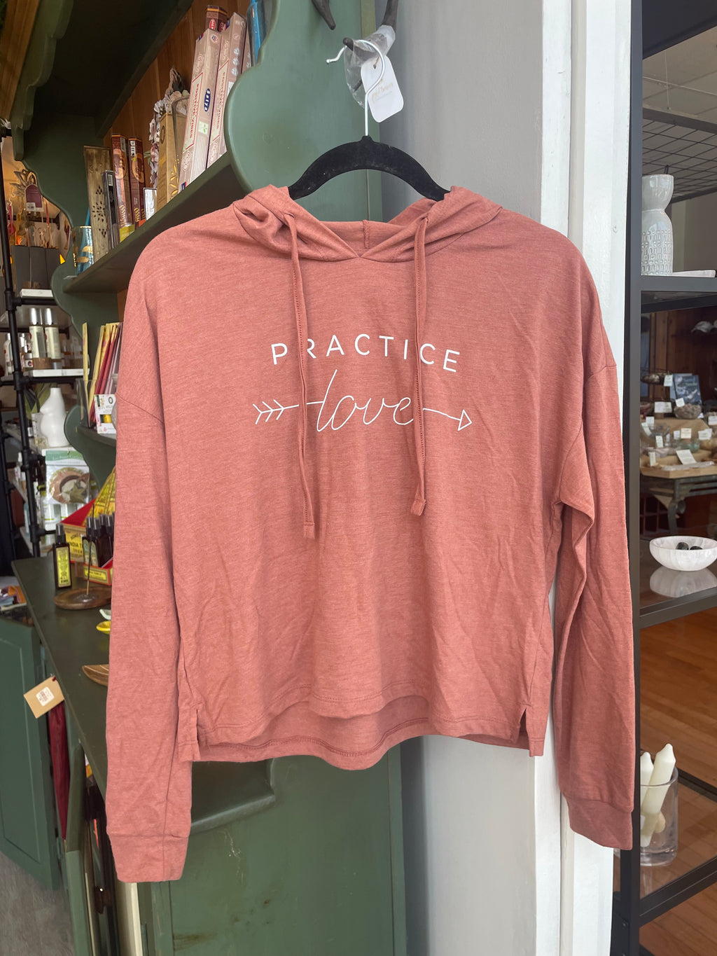 Practice Love Crop Hoodie