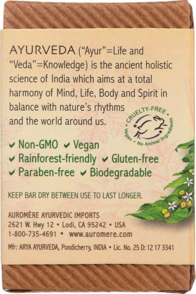 Auromere Sandal-Turmeric Ayurvedic Soap