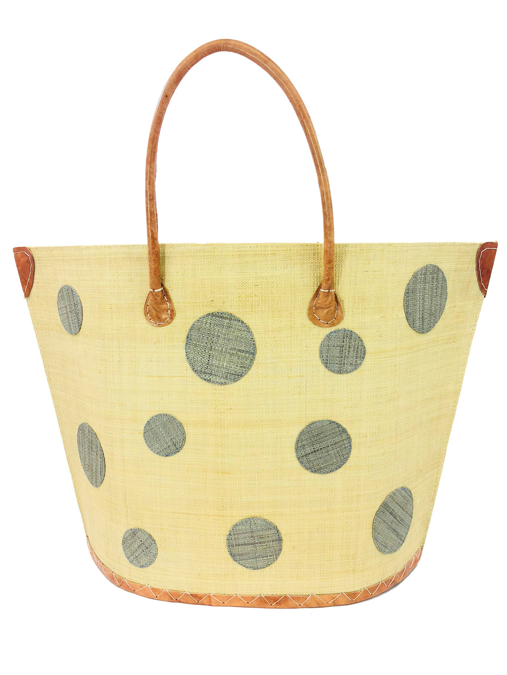 Capri Polka Dot Straw Tote