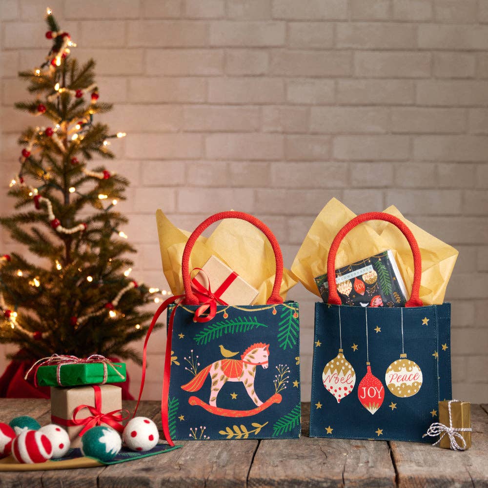 Noel Joy Peace Reusable Gift Bag Tote