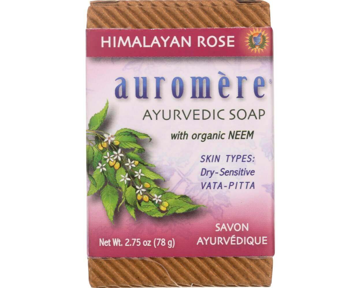 Auromere Himalayan Rose Ayurvedic Soap