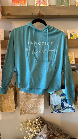 Practice Love Crop Hoodie