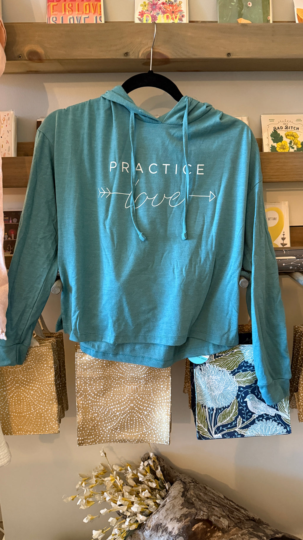 Practice Love Crop Hoodie