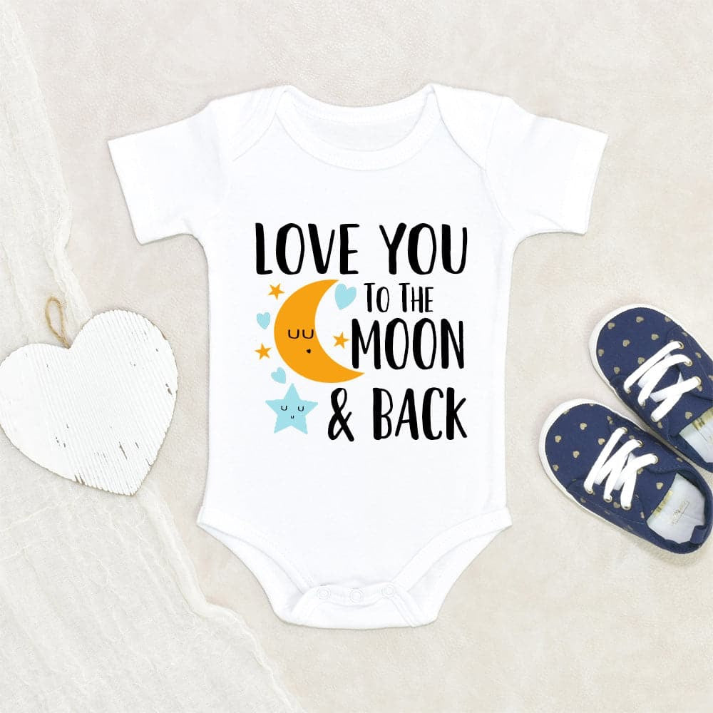 Moon and Back Short Sleeved Onesie