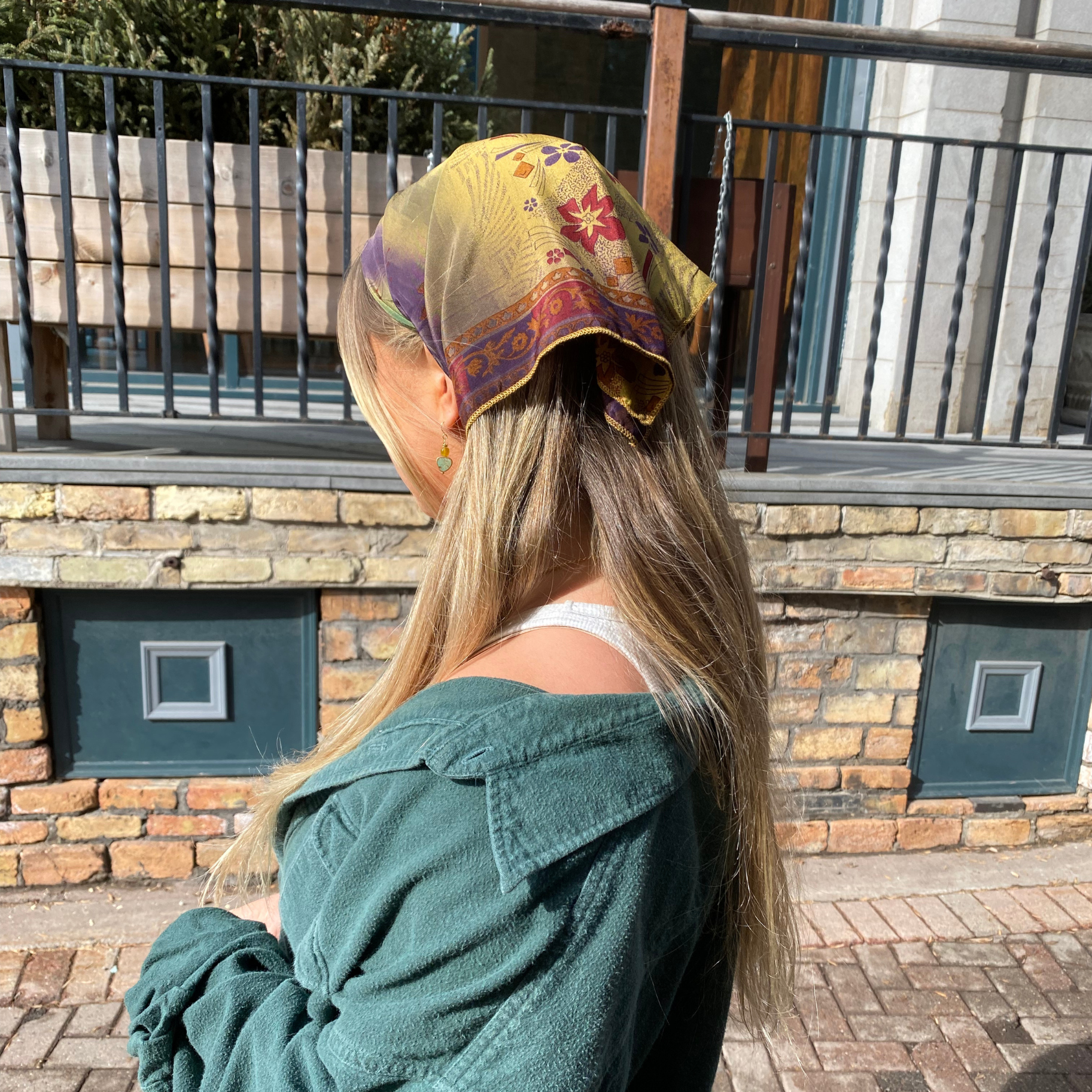 Upcycled Silk Bandana / Scarf