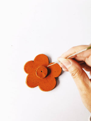 Daisy Incense Holder in Mustard