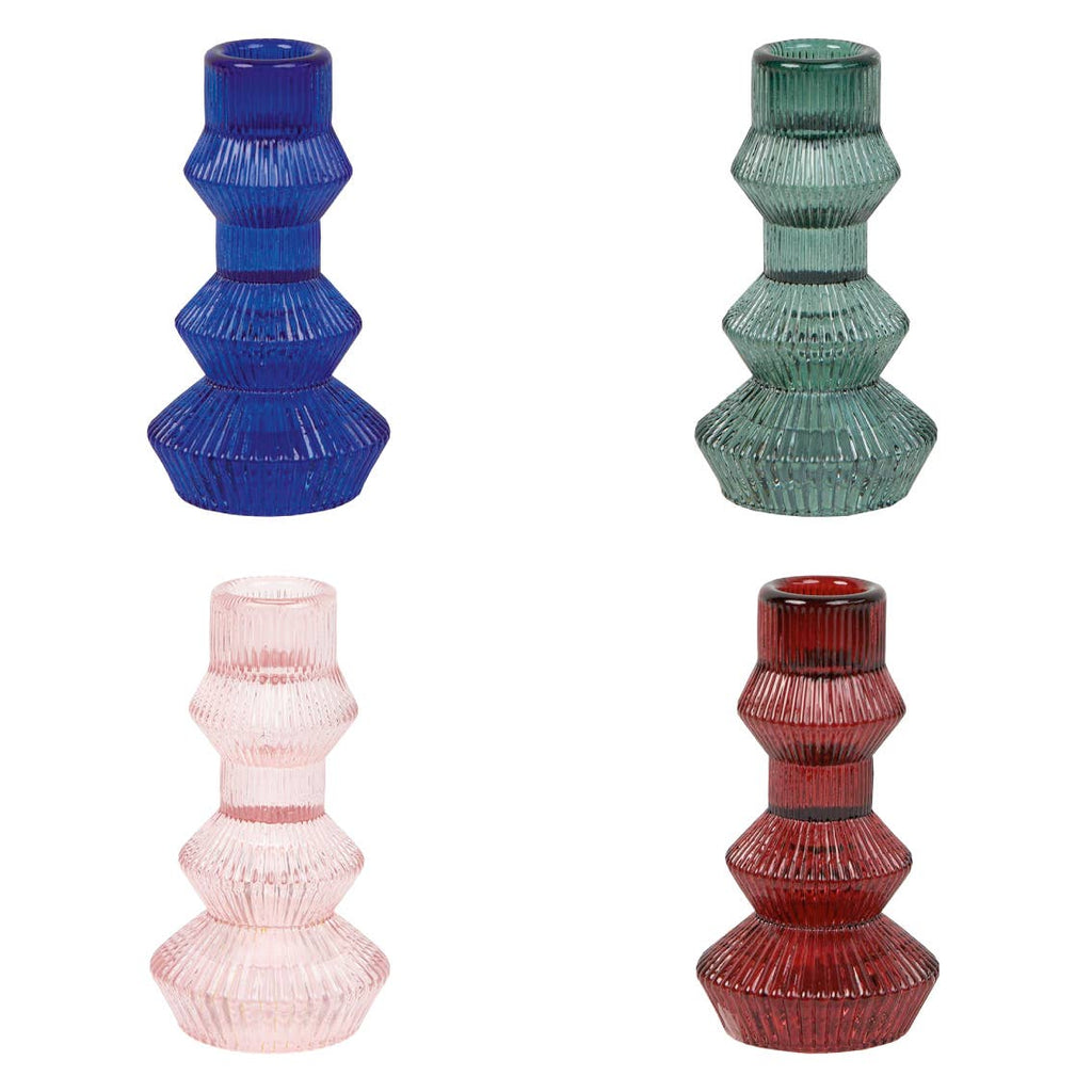 Ribbed 3-Tier Taper Candle Holder