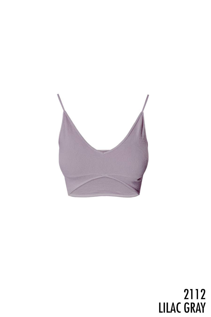 Ribbed Triangle Bralette ~ gray