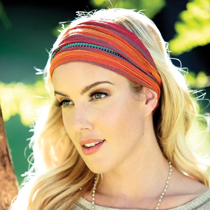 Cotton headband with stitch detail