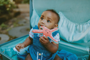 Organic Cotton Starfish Rattle