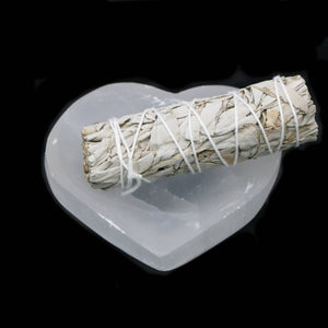 Heart Selenite Smudge Bowl