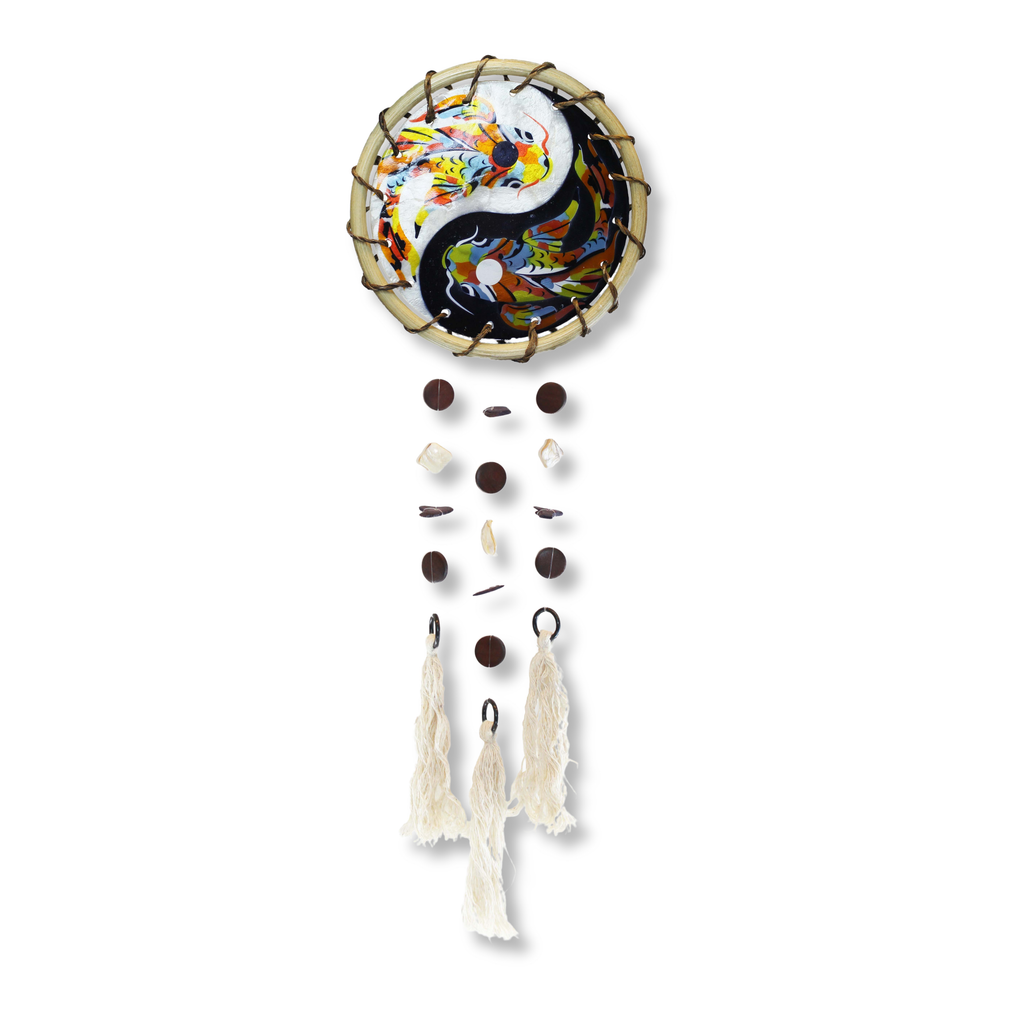 Yin Yang Fish  Capiz Chime