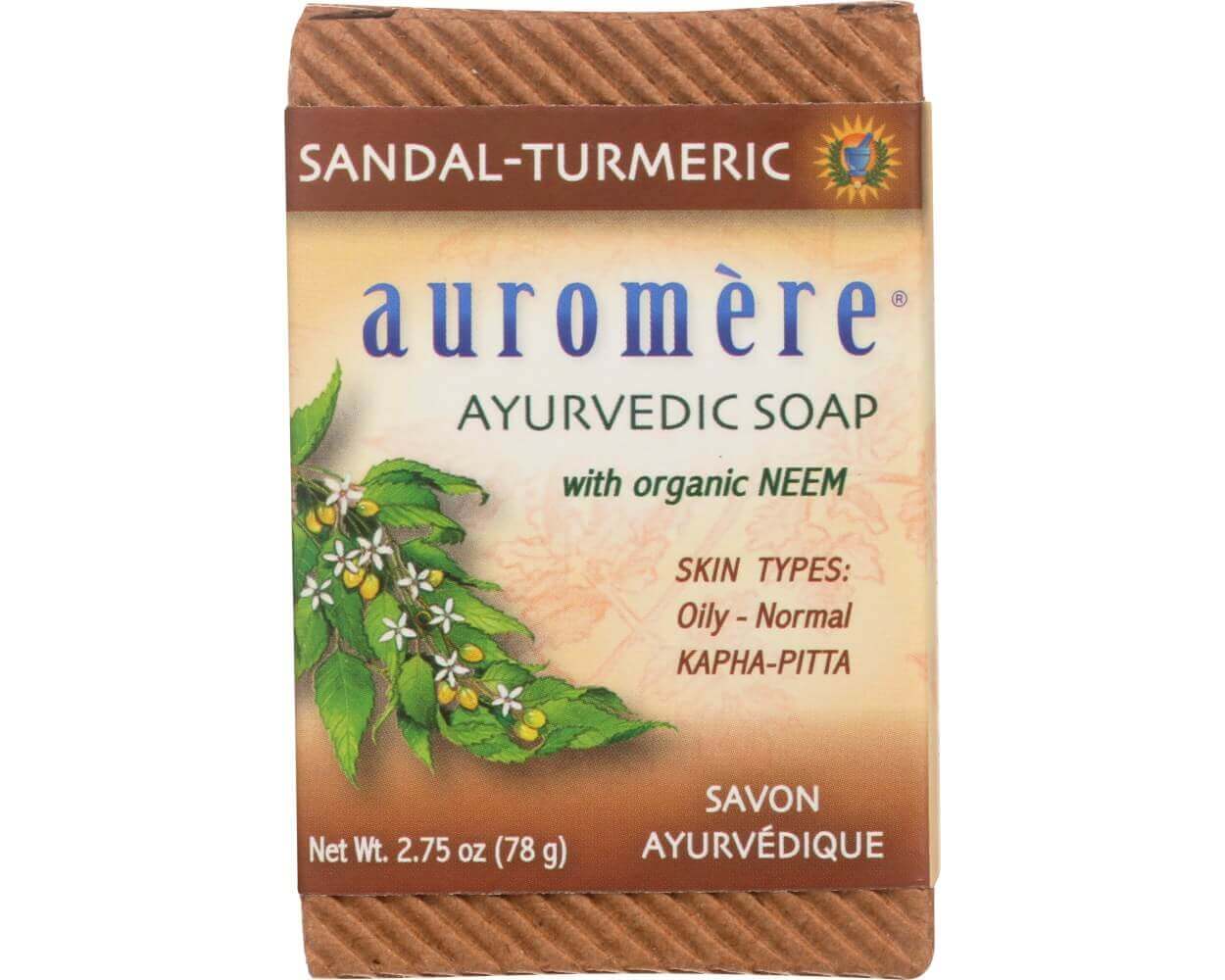 Auromere Sandal-Turmeric Ayurvedic Soap