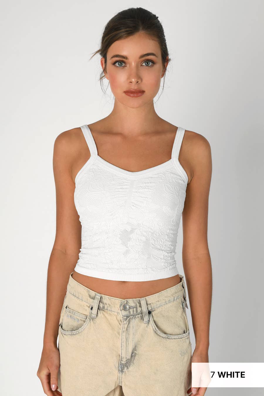 Lace V Neck Top ~ black