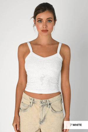Lace V Neck Top ~ black