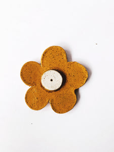 Daisy Incense Holder in Mustard