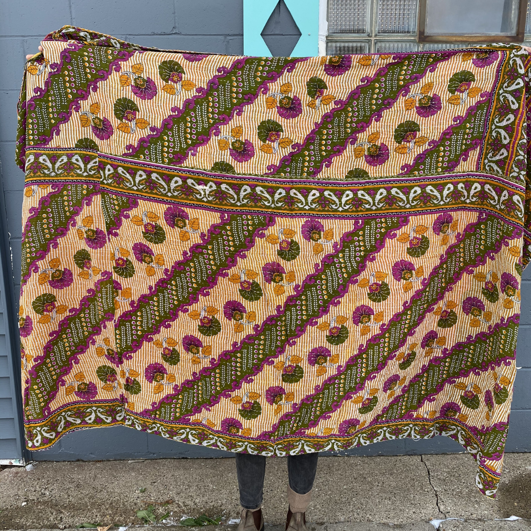 Kantha Throw Blanket / Quilt