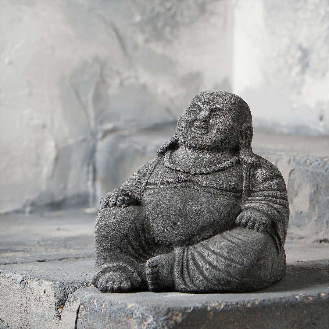 Small Laughing Buddha / Original Version / Volcanic Ash 8"