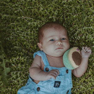 Organic Cotton Avocado Rattle