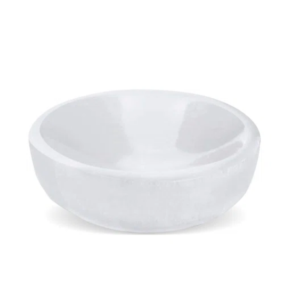 Round Selenite Dish