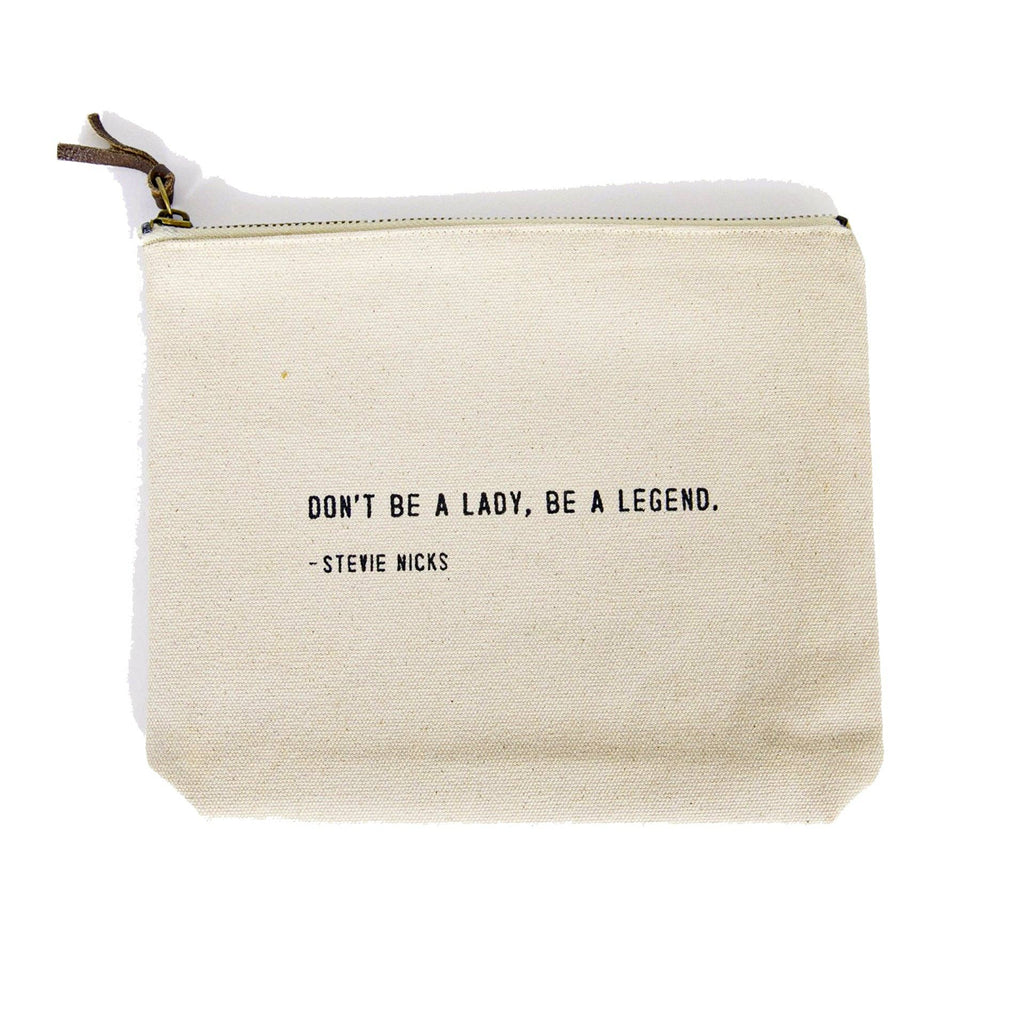 Be A Legend Canvas Zip Bag