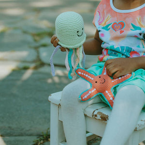 Organic Cotton Starfish Rattle