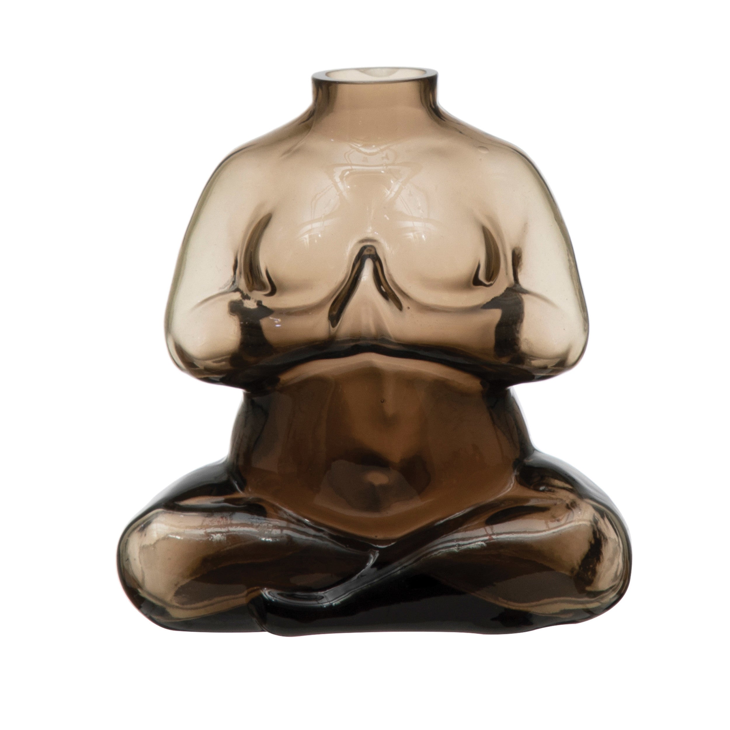 Seated Glass Body Vase