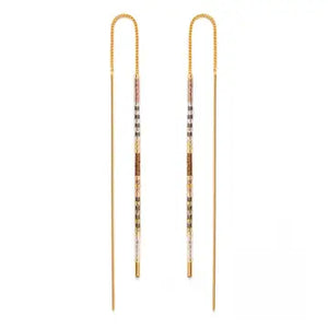 Miyuki Seed Bead Threader Earrings