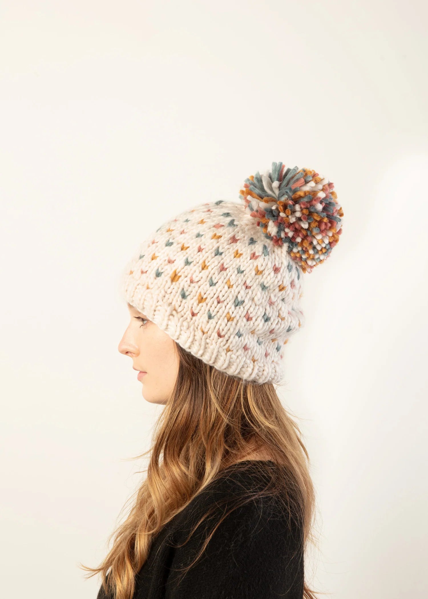 Mini Heart Pom Pom Hat