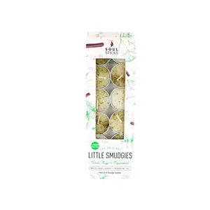 Little Smudgies Sage Tea Lights ~ set of 12