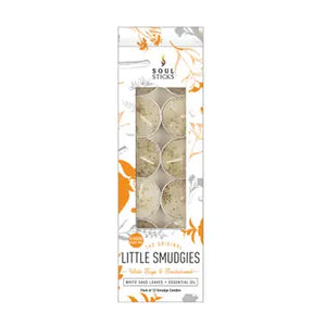 Little Smudgies Sage Tea Lights ~ set of 12