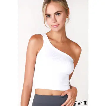 One Shoulder Crop Top