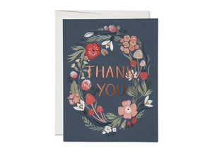 Forest Blue thank you greeting card