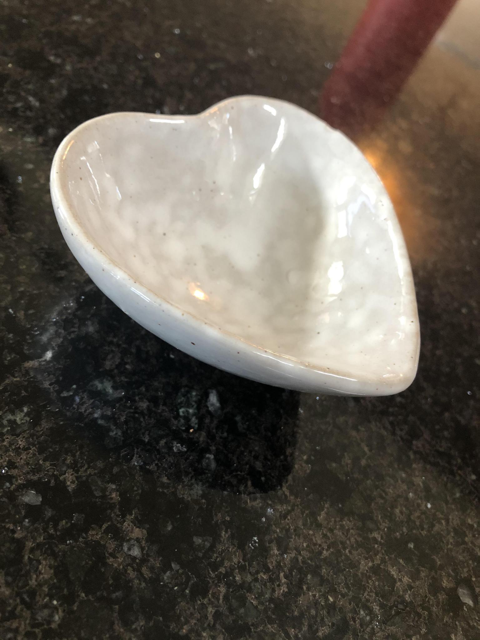 Small Stoneware Heart Dish